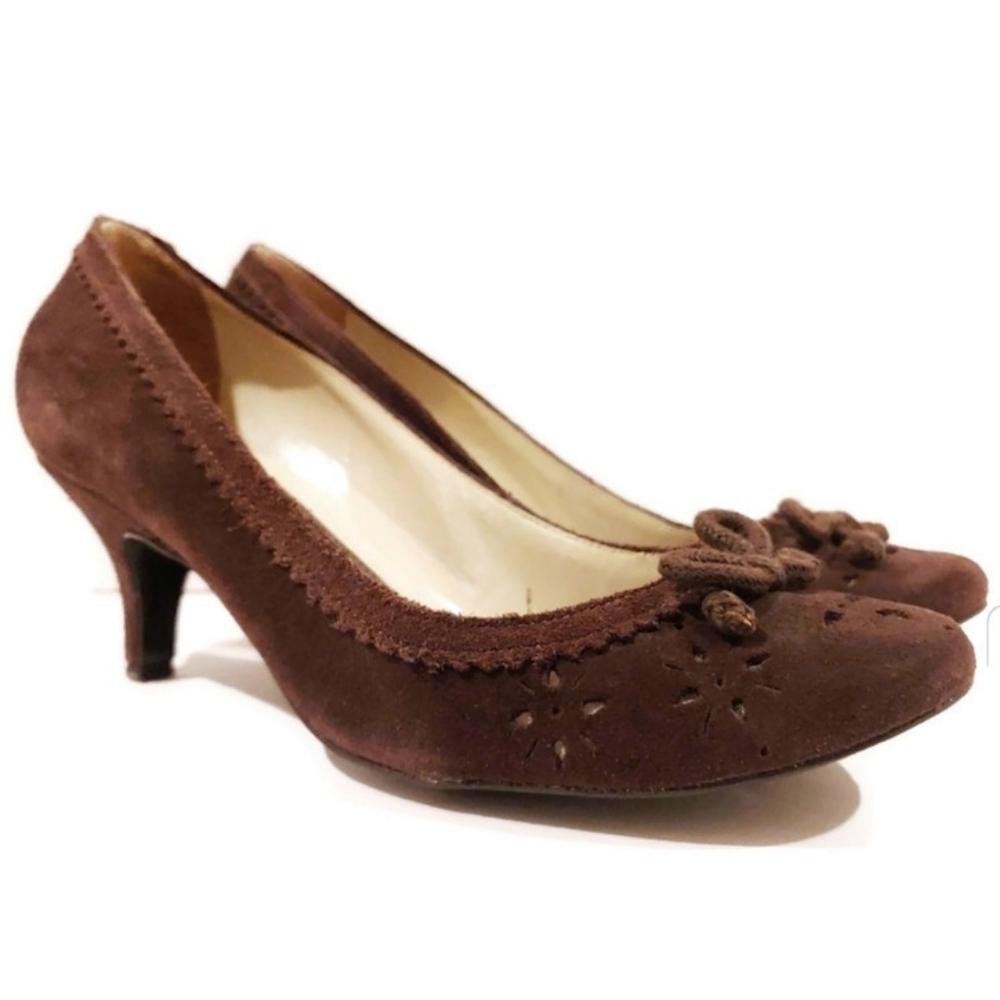 ZARA Brown  Suede Heels / Pumps Size 8